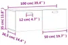 vidaXL Nástěnná skříňka bílá 100x36,5x35 cm Dřevěný Náhled obrázku produktu 8