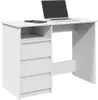 A white desk with a laptop and a tablet on it, set against a white background. Anteprima dell’immagine prodotto