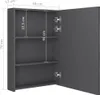 vidaXL Szafka z lustrem łazienkowym LED szara 50x13x70 cm Podgląd zdjęcia produktu 9