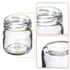A collage of images showing a small glass jar from different angles, highlighting its details. Podgląd zdjęcia produktu
