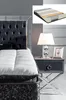 Schlafzimmer Set Schwarz Metall Bett 2x Nachttische Luxus Produktbild-Vorschau 3