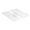 Two white plastic trays with multiple circular compartments, likely for serving small food items or organizing small objects. Produktbild-Vorschau