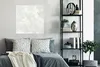 MuchoWow® Poster Marmor - Grob - Weiß 75x75 cm - Wand Produktbild-Vorschau 4