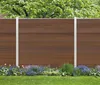 WPC Sichtschutzzaun Roma Line 4 x Zaunfeld teak und 5 x Produktbild-Vorschau 1