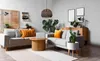 A living room scene with two sofas, a coffee table, and decorative items. Anteprima dell’immagine prodotto