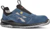 A single blue safety shoe is shown against a white background. Produktbild-Vorschau