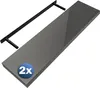 CASARIA® 2x Wandregal Holz Grau Regal mit Halterung 15kg Produktbild-Vorschau 1