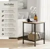 tectake® Beistelltisch Grimsby 40x40x55,5cm Produktbild-Vorschau 2