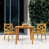 vidaXL Table de jardin 85 x 85 x 75 cm en bois massif Voir les images du produit 2