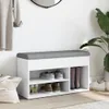 vidaXL Lavica na topánky biela 82 x 32 x 45,5 cm Materiál Náhľad obrázku produktu 3