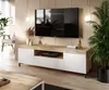 A modern living room with a TV stand and a large television. Náhľad obrázku produktu