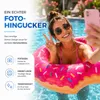 Donut Schwimmreifen pink- ca. 120 cm Luftmatratze für Pool Produktbild-Vorschau 6