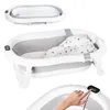moovkee Babybadewanne Faltbar 80 cm Grau mit Thermometer Produktbild-Vorschau 1
