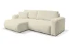 A cream-colored corduroy sectional sofa with two throw pillows, shown from a three-quarter angle against a white background. Produktbild-Vorschau