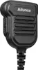 A close-up studio shot of a black walkie-talkie microphone. Náhled obrázku produktu