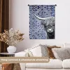 MuchoWow® Wandteppich Wandbehang Schottisches Hochlandrind Produktbild-Vorschau 2