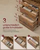 VASAGLE Bücherregal, Hochschrank, 3 unterschiedlich große Produktbild-Vorschau 5
