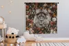 MuchoWow® Wandteppich Wandbehang Blumen - Löwe - Porträt Produktbild-Vorschau 2