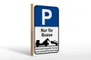 Holzschild  Hinweis Parkplatzschild nur für Busse, 30 x 20 Produktbild-Vorschau 1