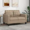 Möbel 2-Sitzer-Sofa Cappuccino-Braun 120 cm Kunstleder - Produktbild-Vorschau 1