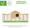 PawHut Hühnerstall Hühnerhaus aus Holz 204x85x93 cm mit Produktbild-Vorschau 4