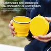 Faltbarer Reisebecher aus Silikon mit staubdichtem Deckel, Produktbild-Vorschau 4