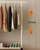 Wieszak Na Ubrania Stojący Na Kółkach 143X40X120Cm Kremowy Podgląd zdjęcia produktu 3