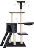Katzen Kratzbaum Simba 142 cm groß Dunkelgrau - Deluxe Produktbild-Vorschau 2
