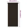 Roleta zewnętrzna vidaXL 100 x 230 cm, brązowa, HDPE Podgląd zdjęcia produktu 7