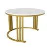 okwish Couchtisch 2-in-1 runder MDF Beistelltisch mit Produktbild-Vorschau 8