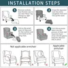 Housse pour fauteuil, extensible, lavable, en tissu Voir les images du produit 4