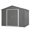 GIHAUVIA Metall Gerätehaus Grau 180 × 229,4 × 191 cm Produktbild-Vorschau 10