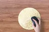 MuchoWow® Mauspad Mousepad Pantherdruck - Gold - Weiß 30x30 Produktbild-Vorschau 3
