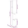 A diagram showing the dimensions of a tall, narrow cabinet. Podgląd zdjęcia produktu