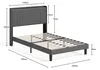 BEALIFE BF28 Polsterbett 120x200 cm mit Lattenrost | Produktbild-Vorschau 6