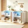 Merax Hochglanz Sideboard mit RGB LED Beleuchtung und 4 Produktbild-Vorschau 5