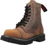 ANGRY ITCH-8-Loch Vintage Braun Ranger Armee Leder Stiefel Produktbild-Vorschau 1