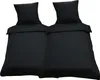 4 teilige Uni Bettwäsche 135 x 200 cm schwarz Einfarbig Produktbild-Vorschau 1