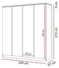 Kleiderschrank AURORA 4D KASCHMIR Push-to-open System Produktbild-Vorschau 7
