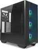A black Lian Li computer case with RGB fans visible through the front panel. Produktbild-Vorschau