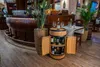 Holzfass mit Türen in heller Eichenoptik Hausbar mit LED – Produktbild-Vorschau 5