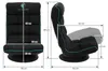 ML-Design Gaming Bodenstuhl Schwarz-Türkis, verstellbare Produktbild-Vorschau 8