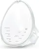 A clear, close-up studio shot of a clear plastic breast flange with measurement markings. Produktbild-Vorschau