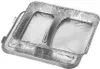 Papstar Menüschalen + Deckel, Alu 2-geteilt 830 ml 22,7 cm Produktbild-Vorschau 2