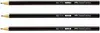 Three black pencils are lined up horizontally against a white background. Anteprima dell’immagine prodotto