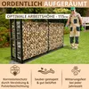 Kaminholzregal außen Metall 223x50x115 cm für 25cm Produktbild-Vorschau 3