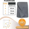 Saunakilt Herren, 100% Baumwolle, grau, 50/120 cm, Produktbild-Vorschau 3
