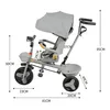 Dreirad 4in1 Kinderdreirad mit Schubstange,Buggy Fahrrad Produktbild-Vorschau 5