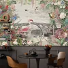 Muralo Selbstklebende Fototapete VÖGEL Blumen Blätter Produktbild-Vorschau 4