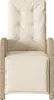 vidaXL Gartensessel mit Fußteil Verstellbar Beige Poly Produktbild-Vorschau 4